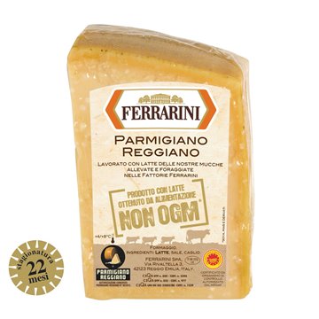 Parmigiano Reggiano DOP non OGM 22 mesi 1Kg Ferrarini